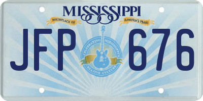 MS license plate JFP676