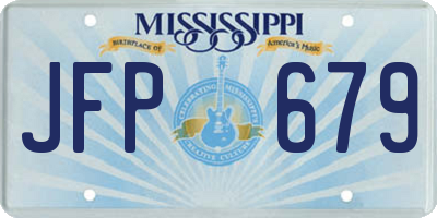 MS license plate JFP679