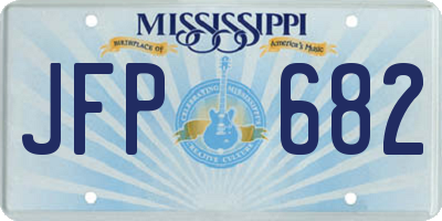 MS license plate JFP682