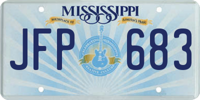 MS license plate JFP683