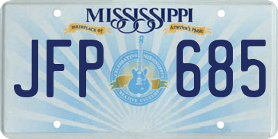 MS license plate JFP685