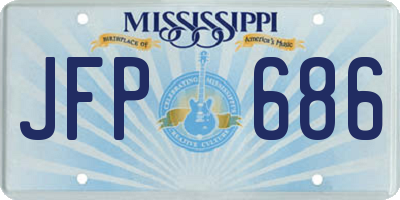 MS license plate JFP686