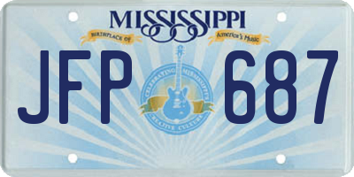 MS license plate JFP687