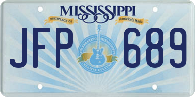 MS license plate JFP689