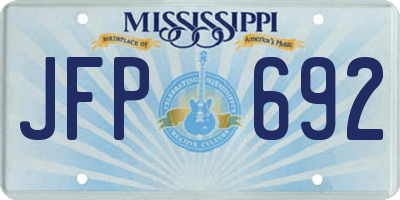 MS license plate JFP692