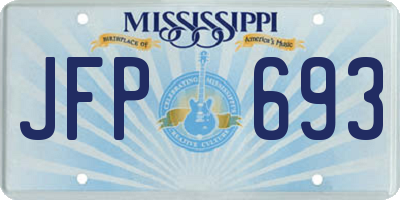 MS license plate JFP693