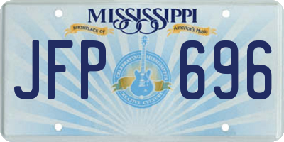 MS license plate JFP696