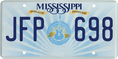 MS license plate JFP698