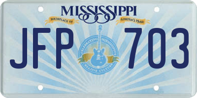 MS license plate JFP703
