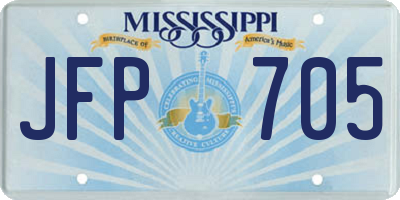 MS license plate JFP705