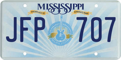 MS license plate JFP707