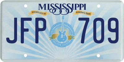 MS license plate JFP709