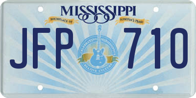 MS license plate JFP710