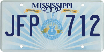 MS license plate JFP712