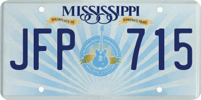 MS license plate JFP715