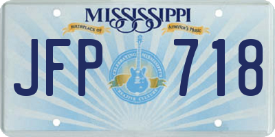 MS license plate JFP718