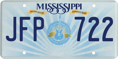 MS license plate JFP722