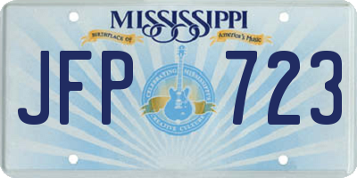 MS license plate JFP723