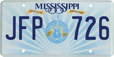 MS license plate JFP726