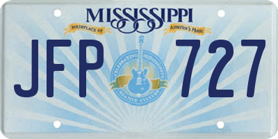 MS license plate JFP727
