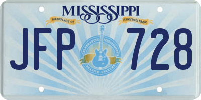 MS license plate JFP728
