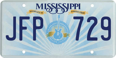 MS license plate JFP729