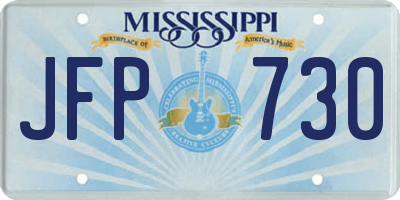 MS license plate JFP730