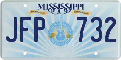MS license plate JFP732