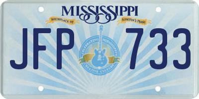 MS license plate JFP733