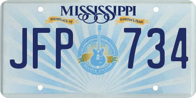 MS license plate JFP734