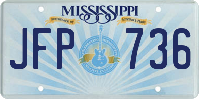 MS license plate JFP736