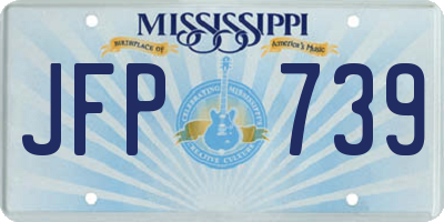 MS license plate JFP739