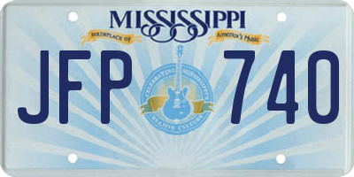 MS license plate JFP740