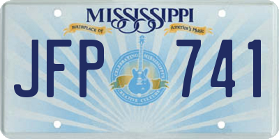 MS license plate JFP741