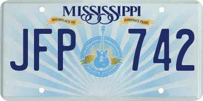MS license plate JFP742