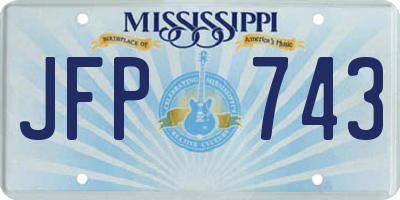 MS license plate JFP743