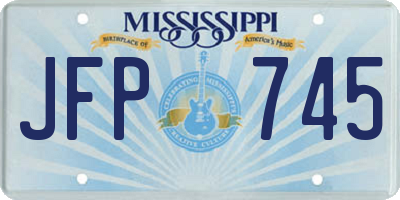 MS license plate JFP745