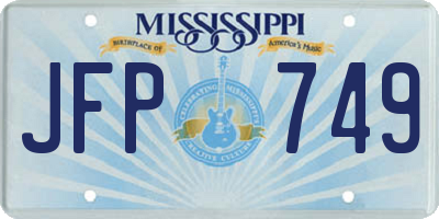 MS license plate JFP749