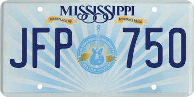 MS license plate JFP750