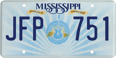 MS license plate JFP751