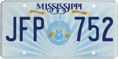MS license plate JFP752