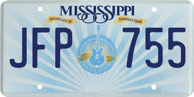 MS license plate JFP755