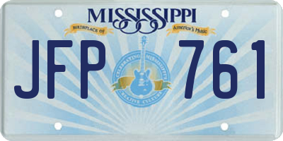 MS license plate JFP761