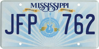 MS license plate JFP762