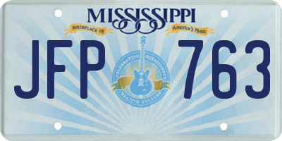 MS license plate JFP763