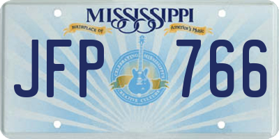 MS license plate JFP766
