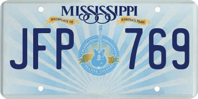 MS license plate JFP769