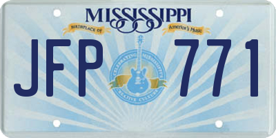 MS license plate JFP771