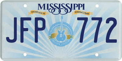 MS license plate JFP772
