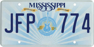 MS license plate JFP774